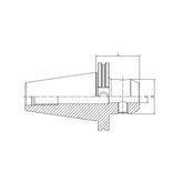 End Mill Holder Weldon CAT50-SLA3/16"-2.5"~SLA1-1/2"- 6" - Makotools Industrial Supply Tools for Metal Cutting